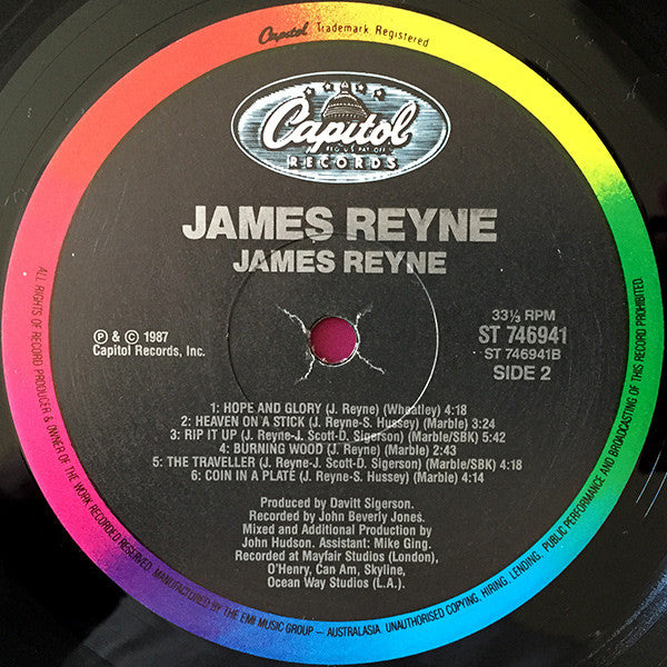 James Reyne – James Reyne LP vinyl record, image 4 of 6