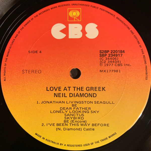 Neil Diamond – Love At The Greek - Recorded Live At The Greek Theatre (2xLP) LP vinyl record, image 6 of 8