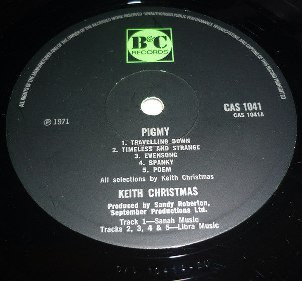 Keith Christmas – Pigmy LP vinyl record, image 6 of 7