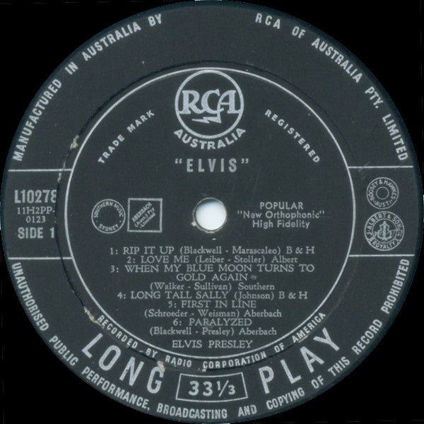 Elvis Presley – Elvis LP vinyl record, image 3 of 5