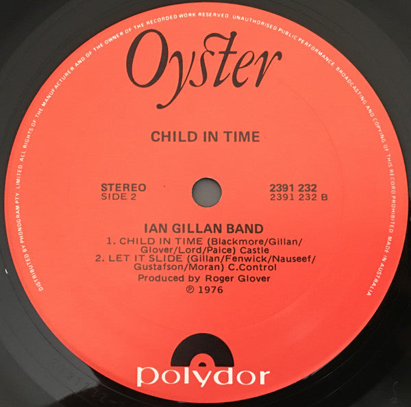 Ian Gillan Band – Child In Time LP vinyl record, image 5 of 5