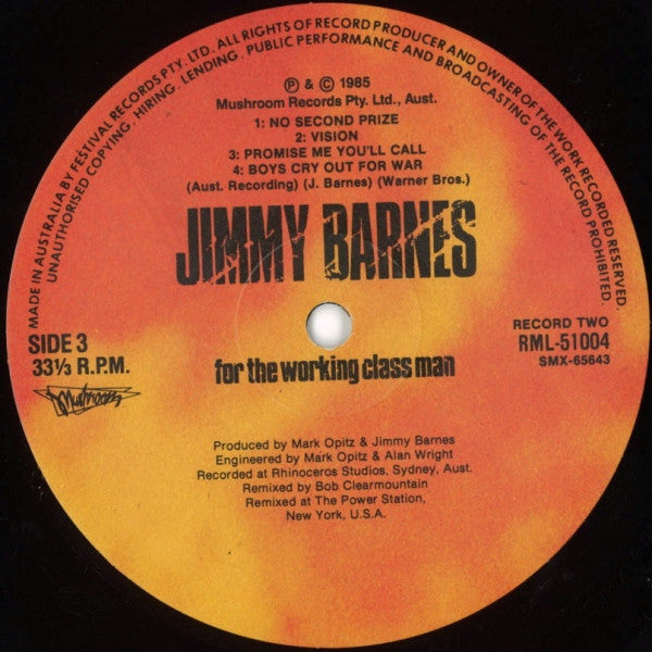 Jimmy Barnes – For The Working Class Man (2xLP) LP vinyl record, image 5 of 7