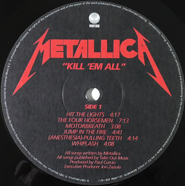 Metallica – Kill 'Em All LP vinyl record, image 3 of 8