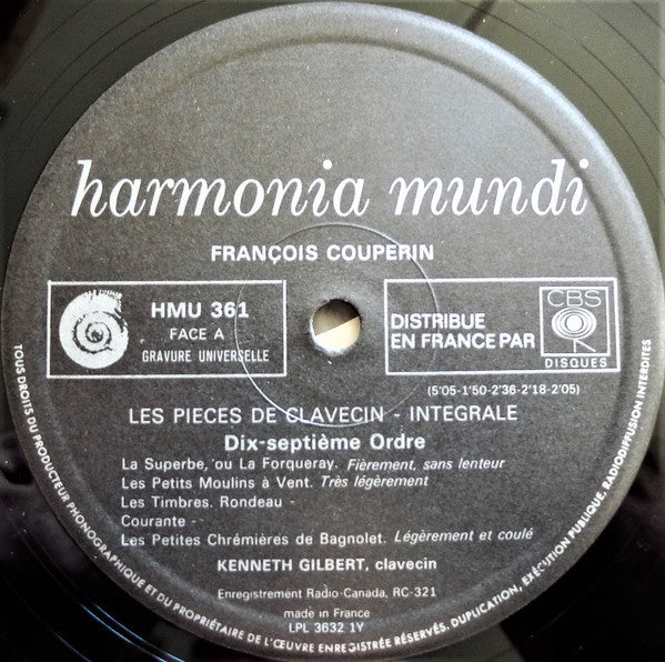 François Couperin, Kenneth Gilbert – Troisième Livre De Clavecin (4xLP) LP vinyl record, image 8 of 10