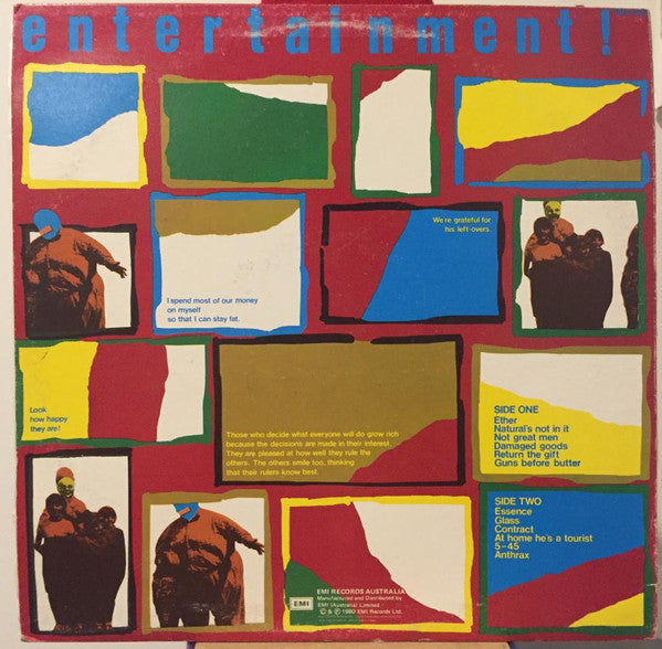 Gang Of Four – Entertainment! LP vinyl record, image 2 of 4