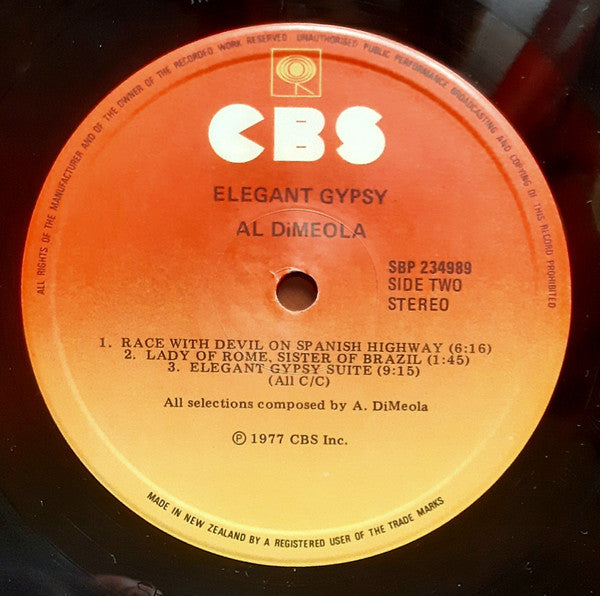 Al Di Meola – Elegant Gypsy LP vinyl record, image 4 of 4