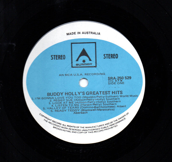 Buddy Holly – Buddy Holly's Greatest Hits LP vinyl record, image 3 of 4