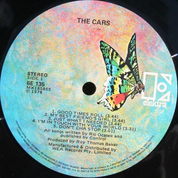 The Cars – The Cars LP vinyl record, image 3 of 6