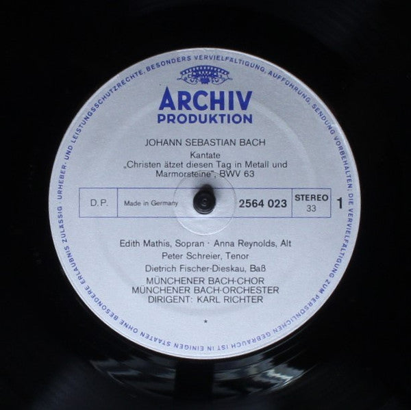 Johann Sebastian Bach, Edith Mathis, Sheila Armstrong, Hertha Töpper, Anna Reynolds, Peter Schreier, Ernst Haefliger, Dietrich Fischer-Dieskau, Theo Adam, Münchener Bach-Orchester, Münchener Bach-Chor, Karl Richter – Kantaten - Advent Und... (6xLP) LP vinyl record, image 9 of 10