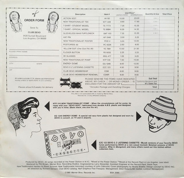 Devo – New Traditionalists LP vinyl record, image 8 of 10