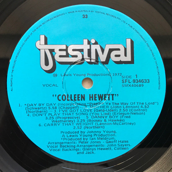 Colleen Hewett – Colleen Hewett LP vinyl record, image 5 of 6