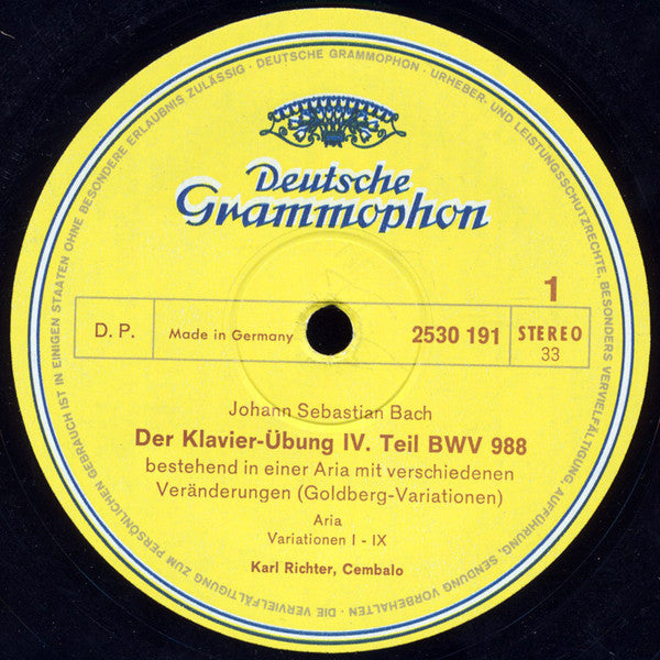 Karl Richter, Johann Sebastian Bach – Goldberg-Variationen (2xLP) LP vinyl record, image 4 of 7