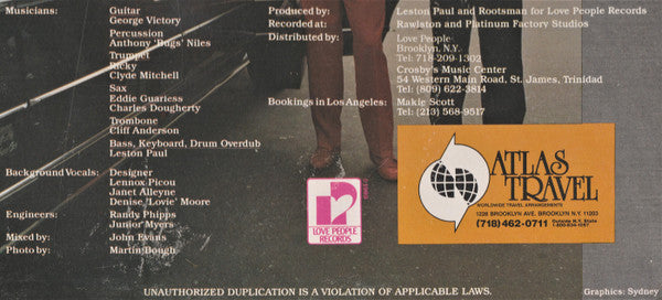 Rootsman – Soca Ambassador LP vinyl record, image 2 of 2