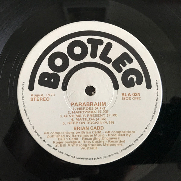 Brian Cadd – Parabrahm LP vinyl record, image 5 of 6