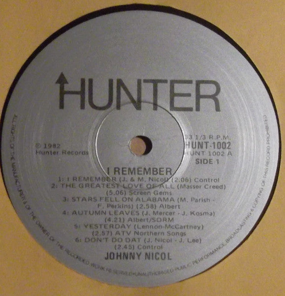Johnny Nicol, Julian Lee – I Remember LP vinyl record, image 3 of 4