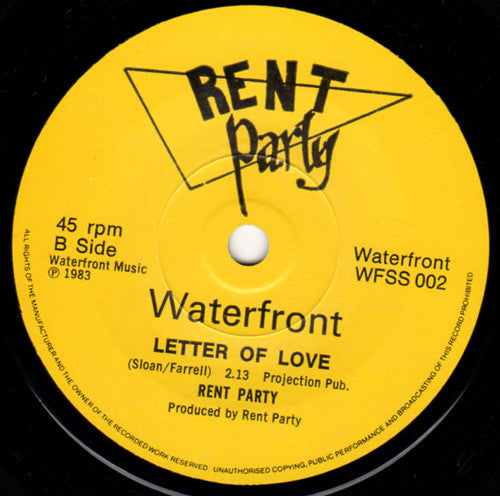 Rent Party – Rent Party 7" vinyl record, image 2 of 2