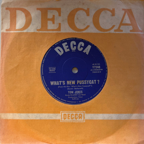 Tom Jones – What's New Pussycat? / The Rose 7" vinyl record, image 3 of 4
