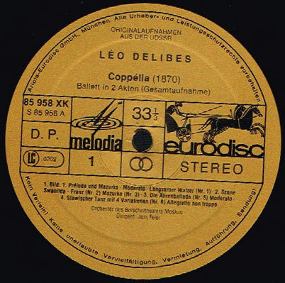 Léo Delibes – Coppélia Gesamtaufnahme / Sylvia Ballett-Suite (2xLP) LP vinyl record, image 4 of 4