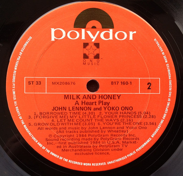 John Lennon & Yoko Ono – Milk And Honey LP vinyl record, image 5 of 7