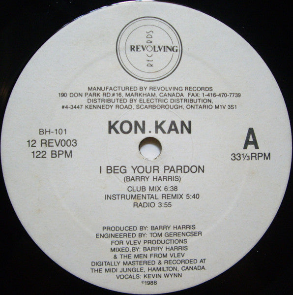Kon Kan – I Beg Your Pardon 12" vinyl record, image 3 of 4