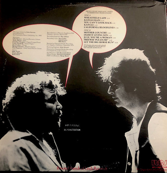 John Stewart – In Concert LP vinyl record, image 2 of 3