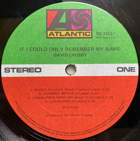 David Crosby – If I Could Only Remember My Name LP vinyl record, image 3 of 6