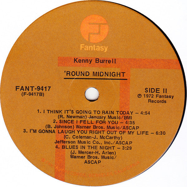 Kenny Burrell – 'Round Midnight LP vinyl record, image 3 of 3
