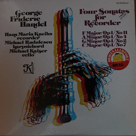 Georg Friedrich Händel – Four Sonatas for Recorder LP vinyl record