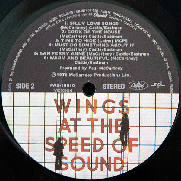 Wings – Wings At The Speed Of Sound LP vinyl record, image 4 of 6