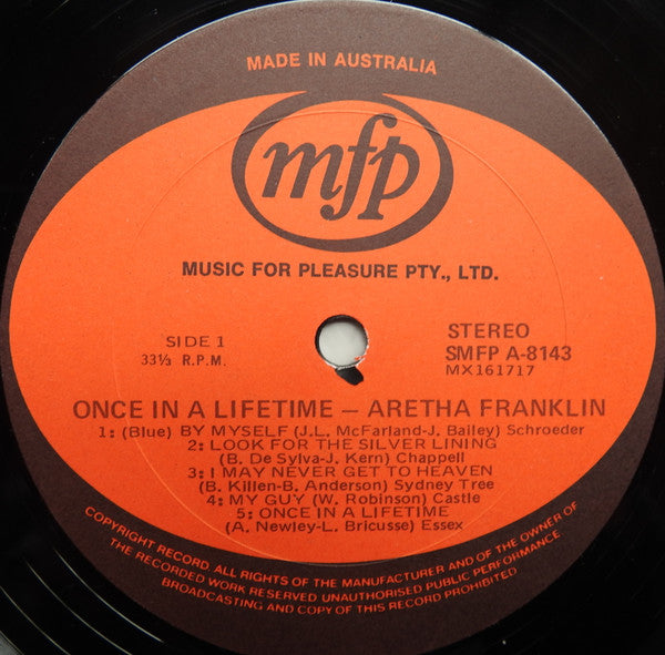 Aretha Franklin – Once In A Lifetime LP vinyl record, image 3 of 4