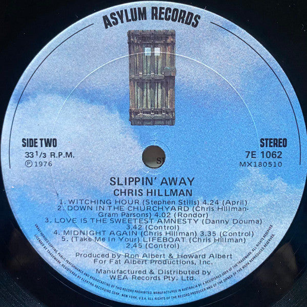 Chris Hillman – Slippin' Away LP vinyl record, image 6 of 6