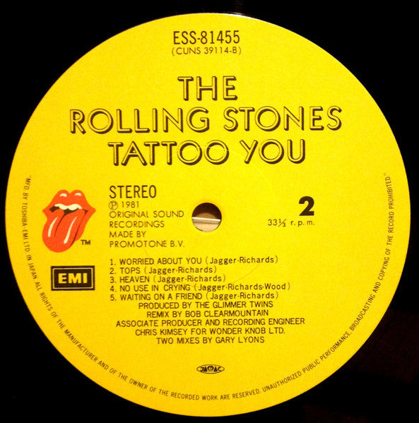 The Rolling Stones – Tattoo You LP vinyl record, image 5 of 10