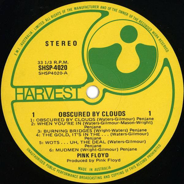 Pink Floyd – Obscured By Clouds LP vinyl record, image 3 of 4