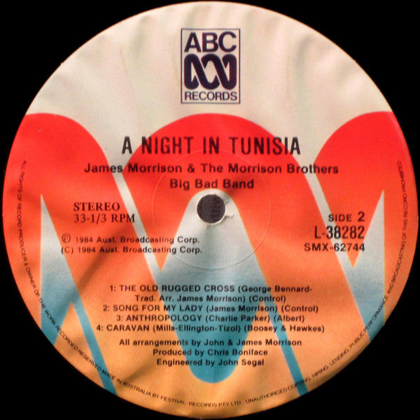 James Morrison, Morrison Brothers Big Bad Band – A Night In Tunisia LP vinyl record, image 4 of 6