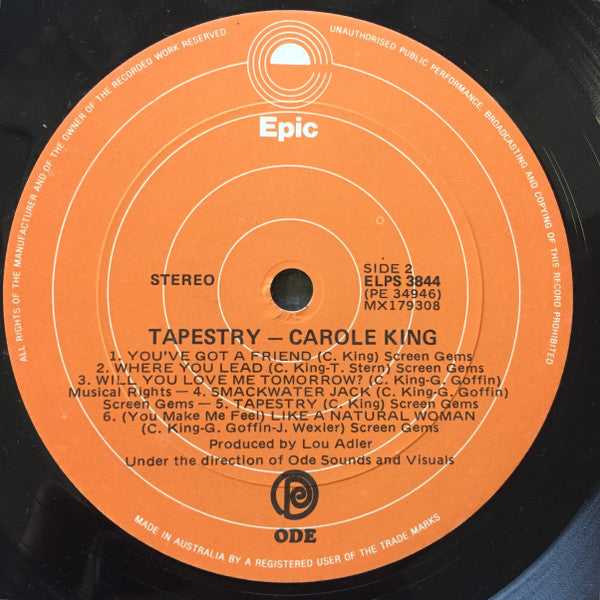 Carole King – Tapestry LP vinyl record, image 6 of 6