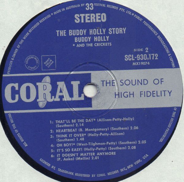 Buddy Holly – The Buddy Holly Story LP vinyl record, image 4 of 4