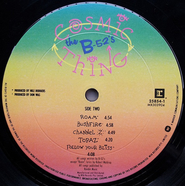 The B-52's – Cosmic Thing LP vinyl record, image 4 of 6
