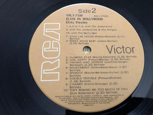 Elvis Presley – Elvis In Hollywood LP vinyl record, image 5 of 5