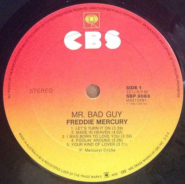 Freddie Mercury – Mr. Bad Guy LP vinyl record, image 3 of 6