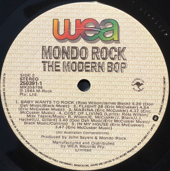 Mondo Rock – The Modern Bop LP vinyl record, image 6 of 6