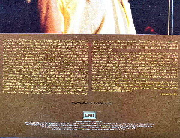 Joe Cocker – The Best Of Joe Cocker LP vinyl record, image 3 of 5