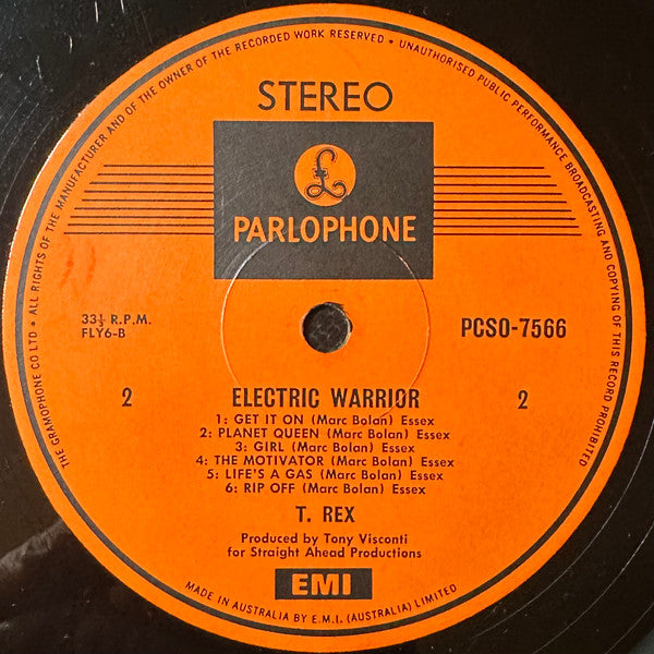 T. Rex – Electric Warrior LP vinyl record, image 4 of 4
