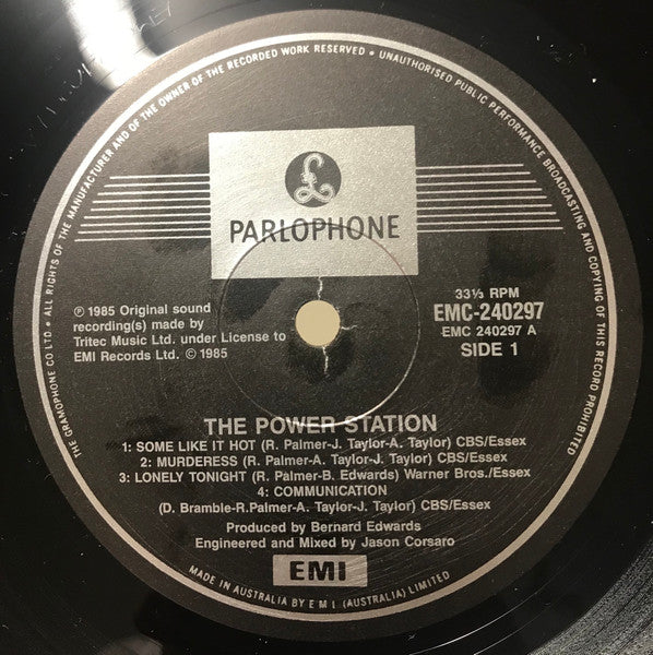 The Power Station – The Power Station LP vinyl record, image 3 of 6
