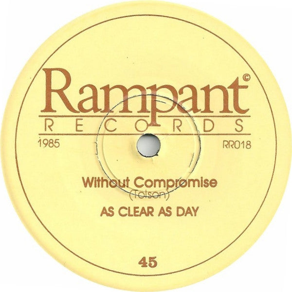 As Clear As Day – Some Excited Feeling/Without Compromise 7" vinyl record, image 6 of 6