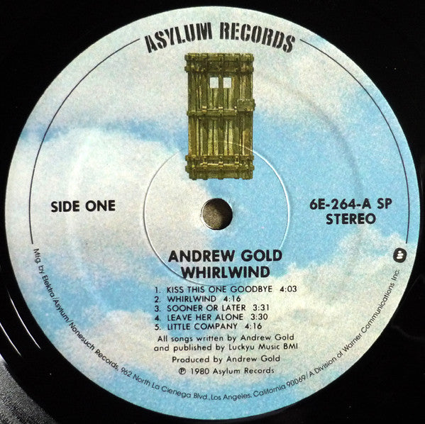 Andrew Gold – Whirlwind LP vinyl record, image 3 of 5