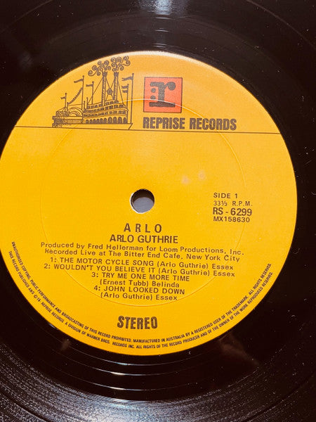 Arlo Guthrie – Arlo LP vinyl record, image 3 of 4