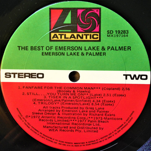 Emerson, Lake & Palmer – The Best Of Emerson Lake & Palmer LP vinyl record, image 6 of 6