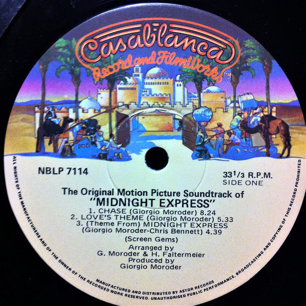 Giorgio Moroder – Midnight Express (Music From The Original Motion Picture Soundtrack) LP vinyl record, image 3 of 4
