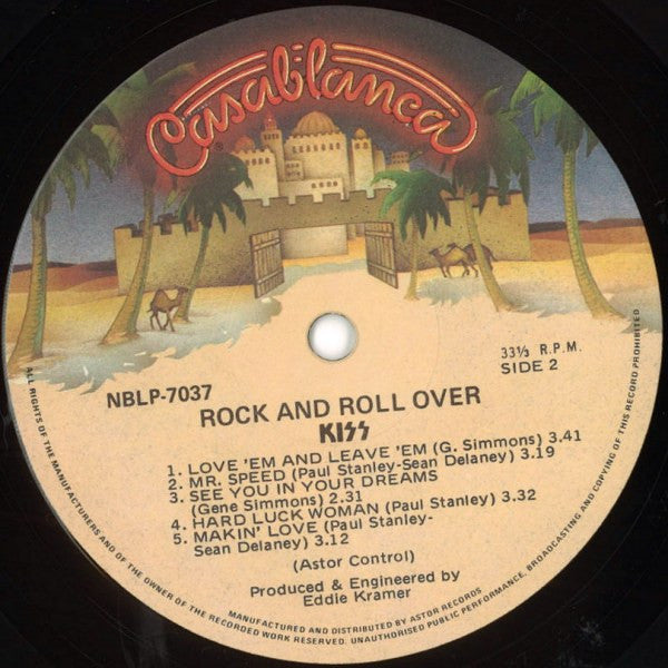 Kiss – Rock And Roll Over LP vinyl record, image 4 of 4