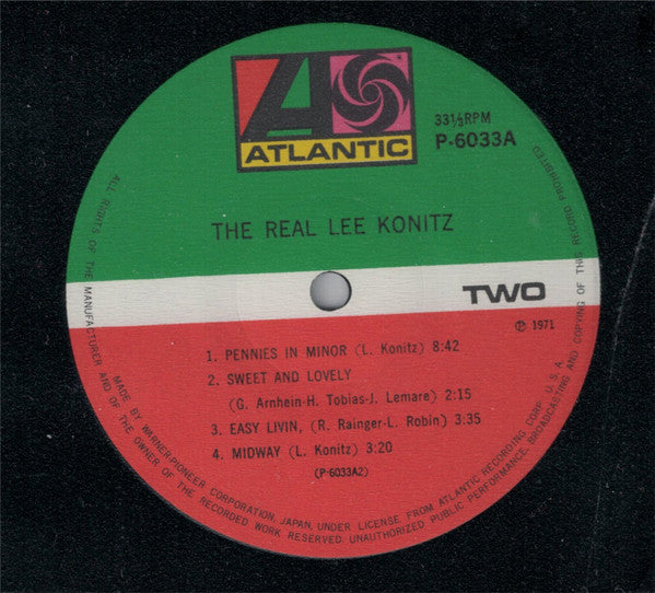 Lee Konitz – The Real Lee Konitz LP vinyl record, image 4 of 7